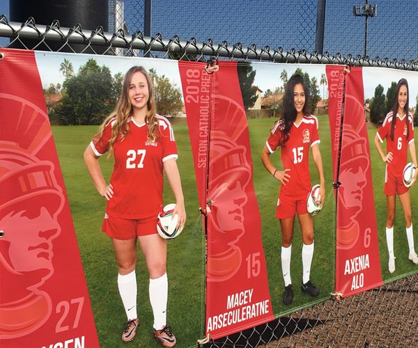 vinyl banner for sports field fence