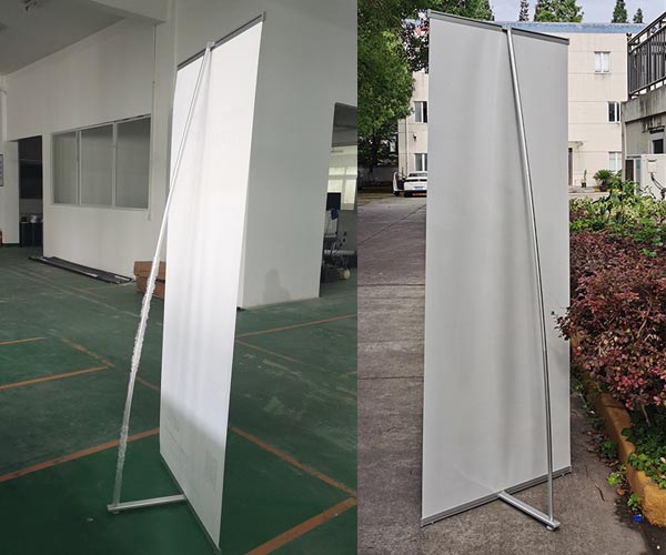 Aluminum L banner stand