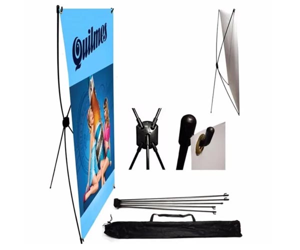 Aluminum foldable fabric graphic promotion counter