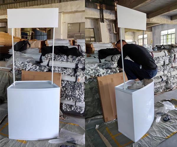Plastic promotion table