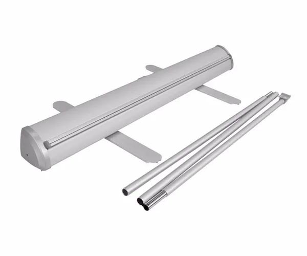Triangle rollup banner stand