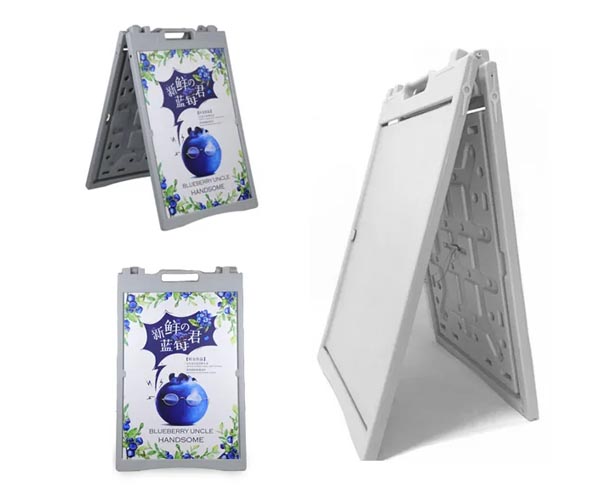 Plastic pavement sign holder